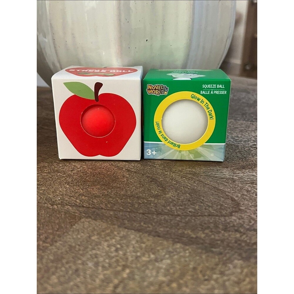 Viral Squishy  Apple  & Glow in the dark Stress Balls